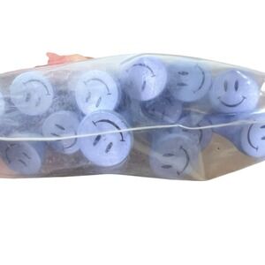 Wooden Golf Tees Smiley Faces Light Blue- Purple Novelty Funny Gift Golfers